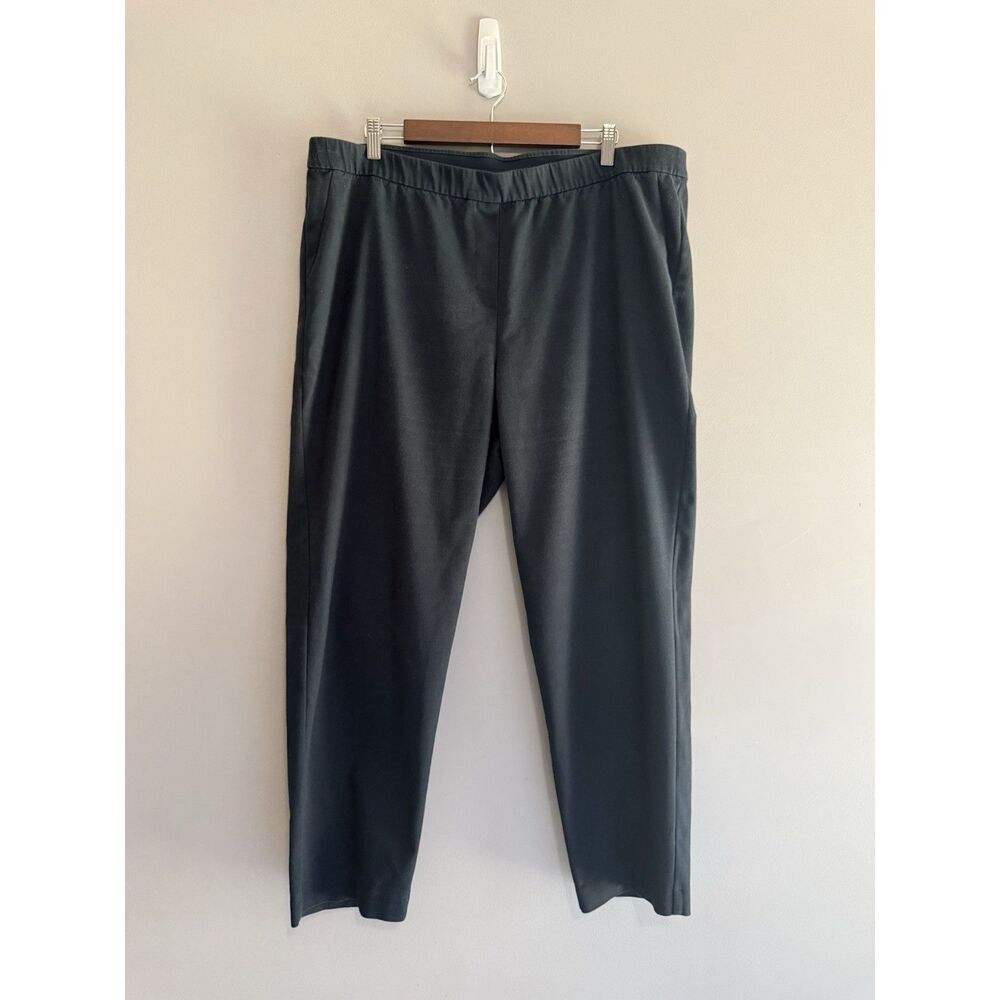 J Jill Pull On Knit Pants Elastic Waist Black Straight Casual Office Comfort 20 - Picture 2 of 16